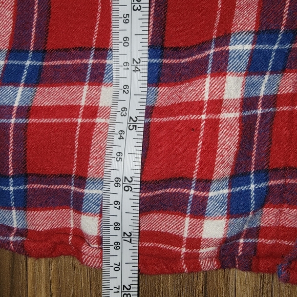 J. Crew Red and Blue Plaid Men's Shirt - Picture 9 of 9